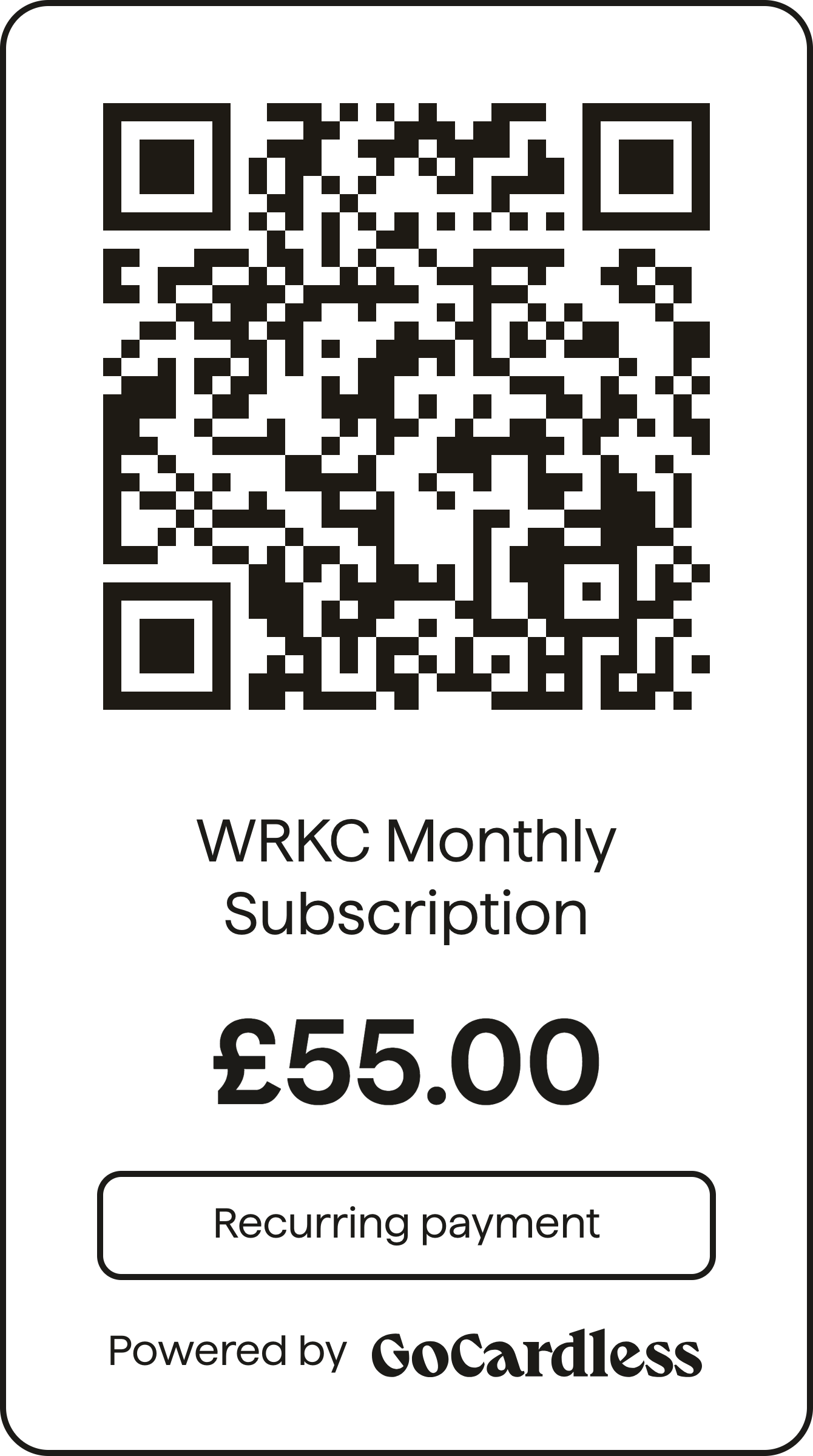 WRKC Gym Membership Options